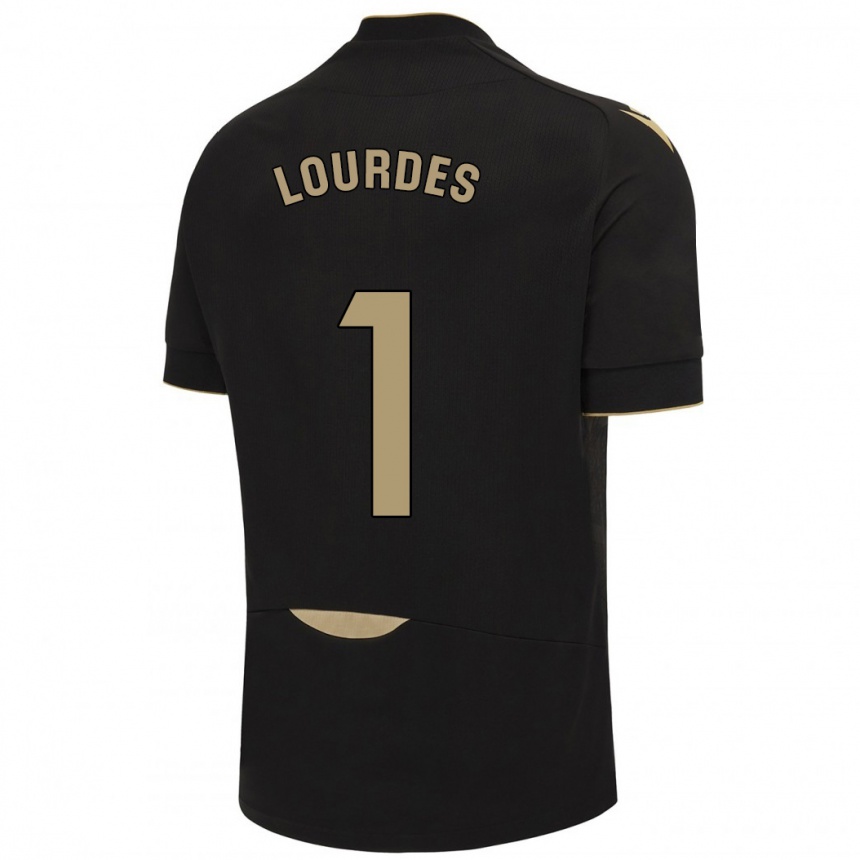 Niño Fútbol Camiseta Lourdes #1 Negro 2ª Equipación 2023/24 México