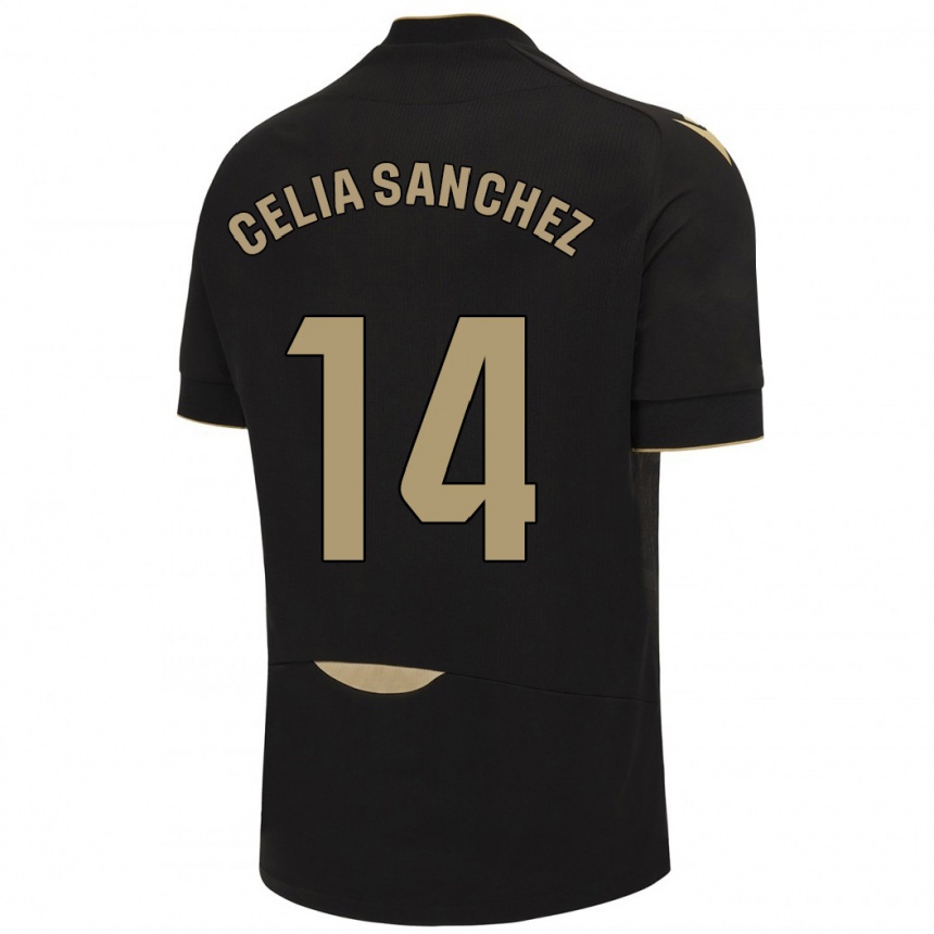 Niño Fútbol Camiseta Celia Sánchez García #14 Negro 2ª Equipación 2023/24 México