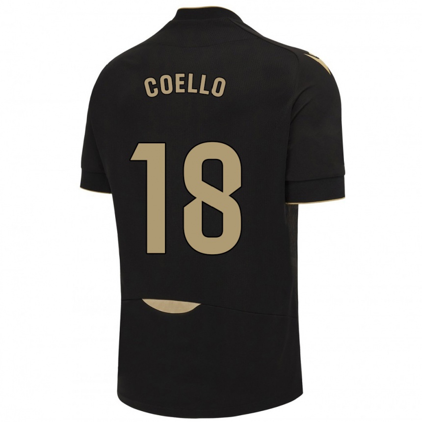 Niño Fútbol Camiseta María Del Carmen Coello Vidal #18 Negro 2ª Equipación 2023/24 México