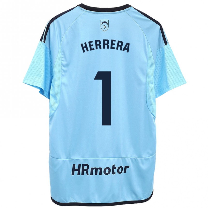 Niño Fútbol Camiseta Sergio Herrera #1 Azul 2ª Equipación 2023/24 México