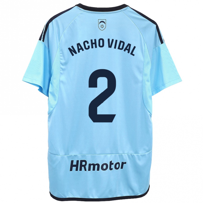 Niño Fútbol Camiseta Nacho Vidal #2 Azul 2ª Equipación 2023/24 México