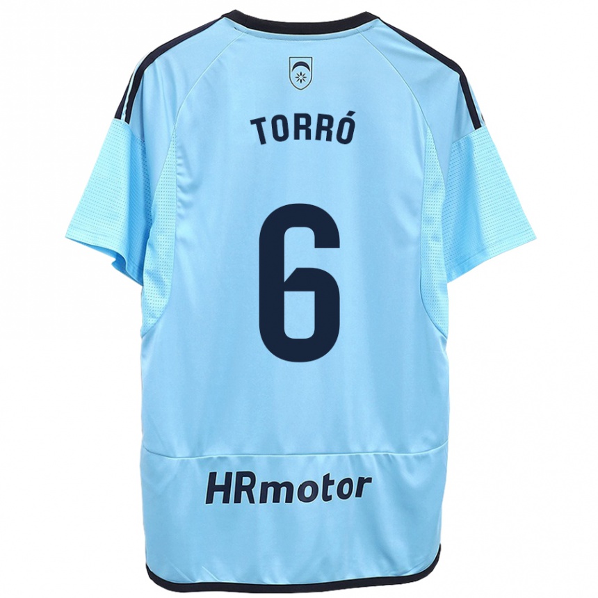 Niño Fútbol Camiseta Lucas Torró #6 Azul 2ª Equipación 2023/24 México