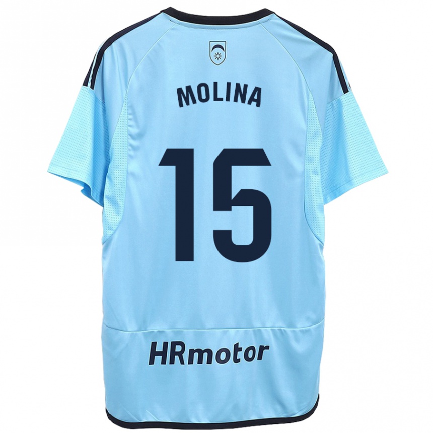 Niño Fútbol Camiseta Guillem Molina #15 Azul 2ª Equipación 2023/24 México