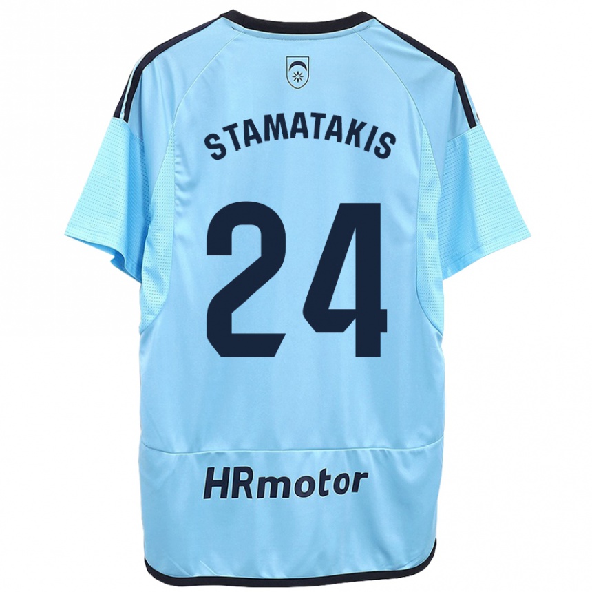 Niño Fútbol Camiseta Dimitrios Stamatakis #24 Azul 2ª Equipación 2023/24 México