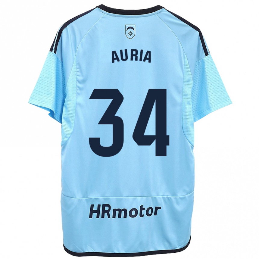 Niño Fútbol Camiseta Miguel Auria #34 Azul 2ª Equipación 2023/24 México