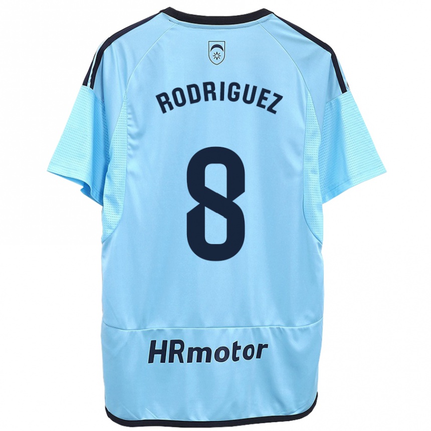 Niño Fútbol Camiseta Vanessa Rodríguez Iribarren #8 Azul 2ª Equipación 2023/24 México