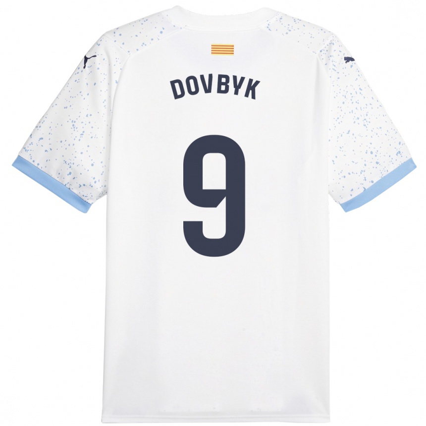 Niño Fútbol Camiseta Artem Dovbyk #9 Blanco 2ª Equipación 2023/24 México