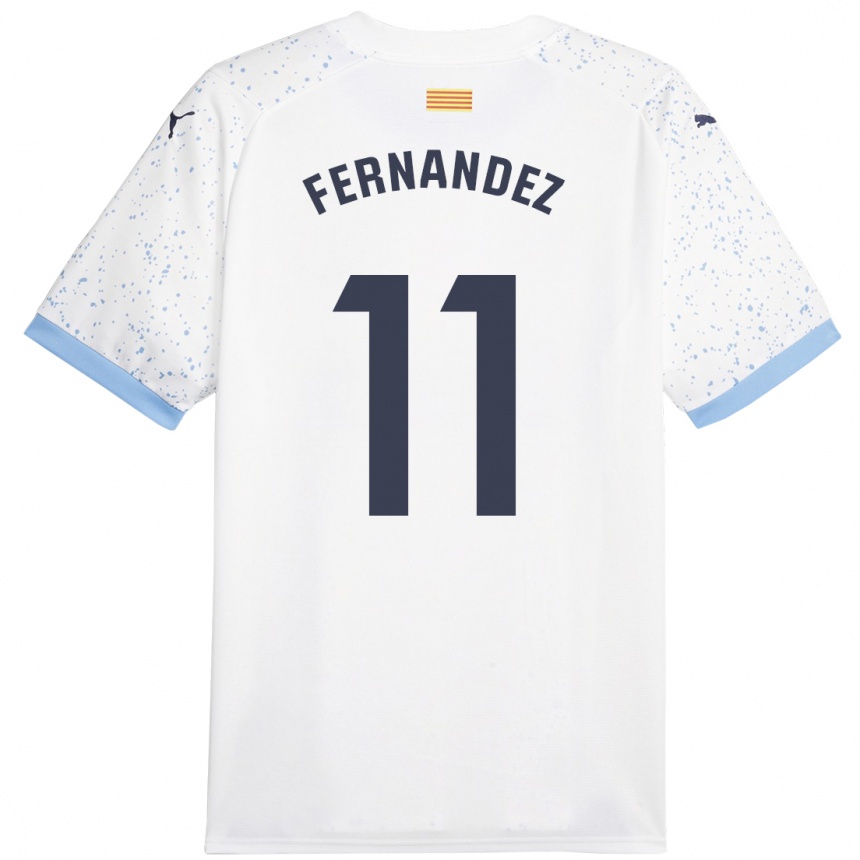 Niño Fútbol Camiseta Valery Fernández #11 Blanco 2ª Equipación 2023/24 México