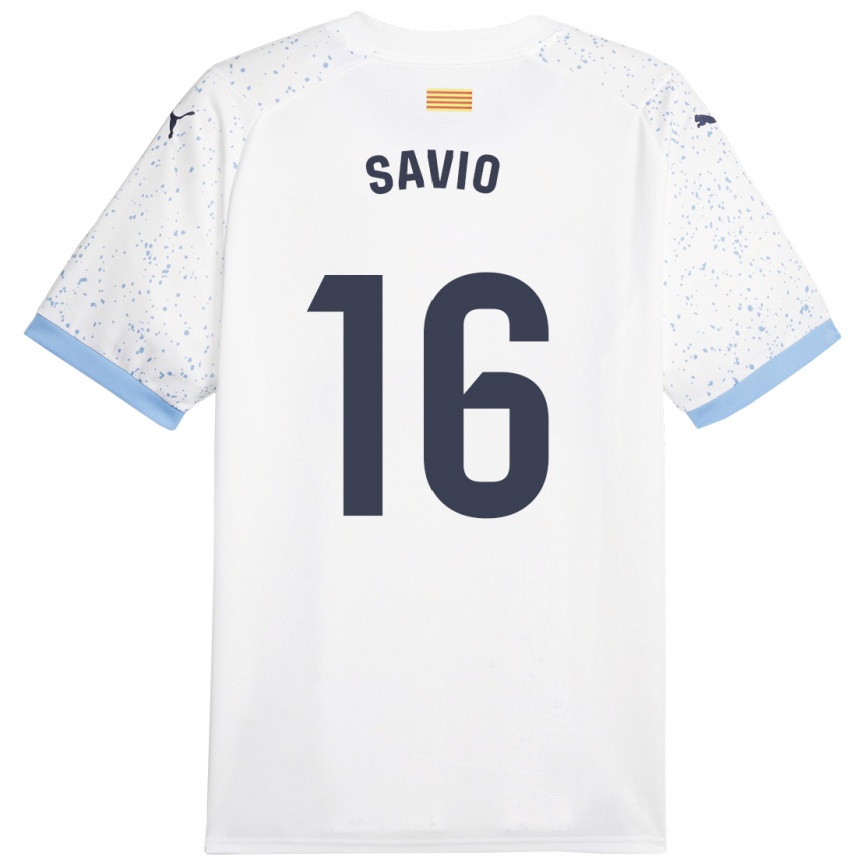 Niño Fútbol Camiseta Sávio #16 Blanco 2ª Equipación 2023/24 México