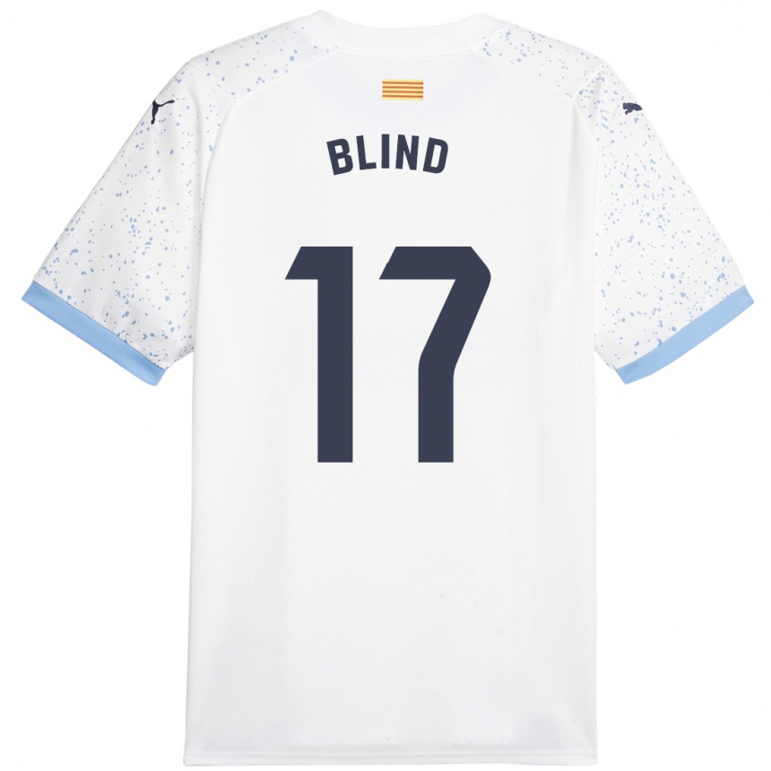 Niño Fútbol Camiseta Daley Blind #17 Blanco 2ª Equipación 2023/24 México