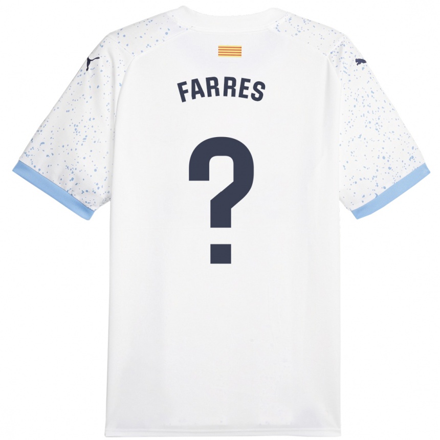 Niño Fútbol Camiseta Biel Farrés #0 Blanco 2ª Equipación 2023/24 México