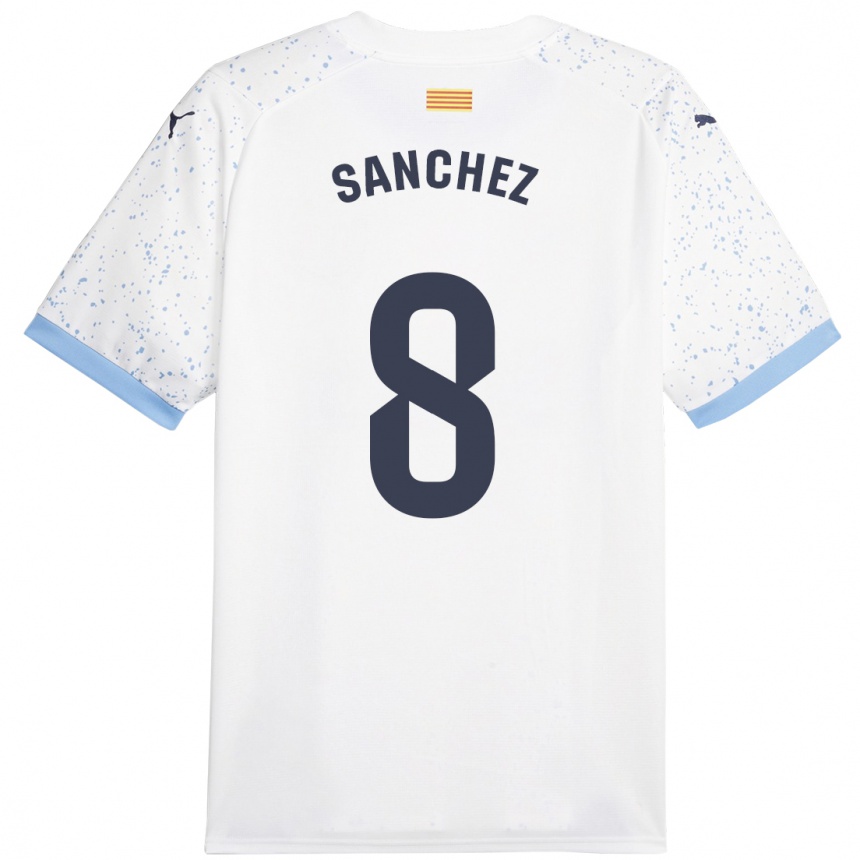 Niño Fútbol Camiseta Miguel Ángel Sánchez #8 Blanco 2ª Equipación 2023/24 México