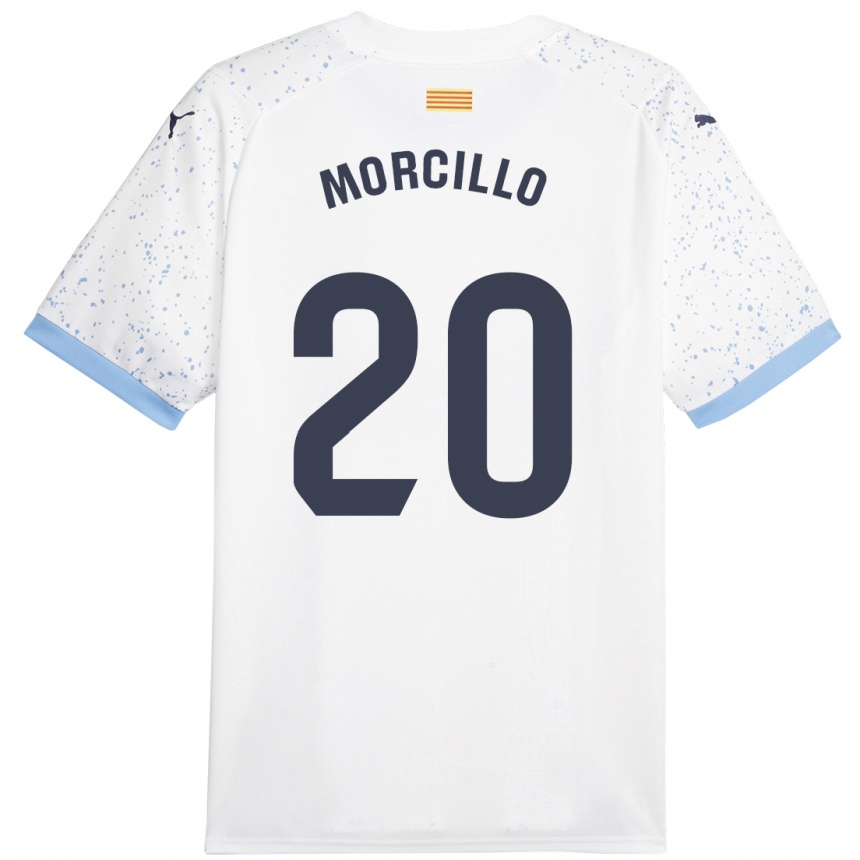 Niño Fútbol Camiseta Luis Morcillo #20 Blanco 2ª Equipación 2023/24 México