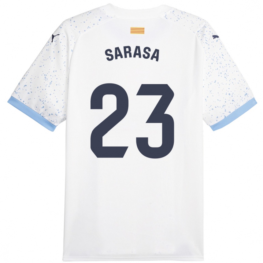 Niño Fútbol Camiseta Javier Sarasa #23 Blanco 2ª Equipación 2023/24 México