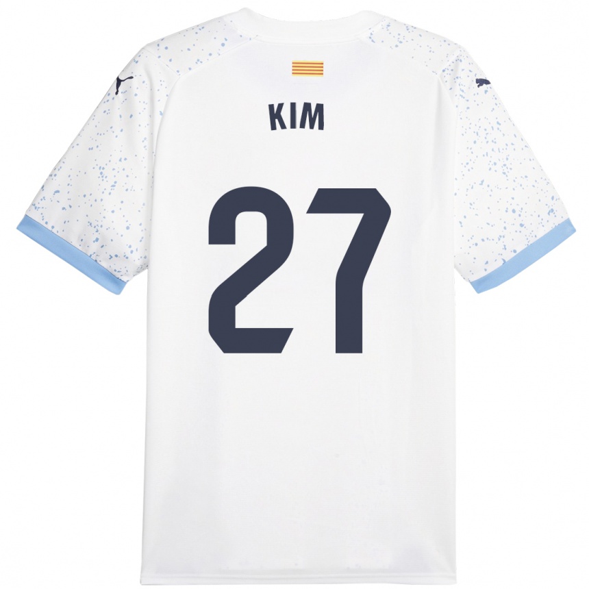 Niño Fútbol Camiseta Min-Su Kim #27 Blanco 2ª Equipación 2023/24 México