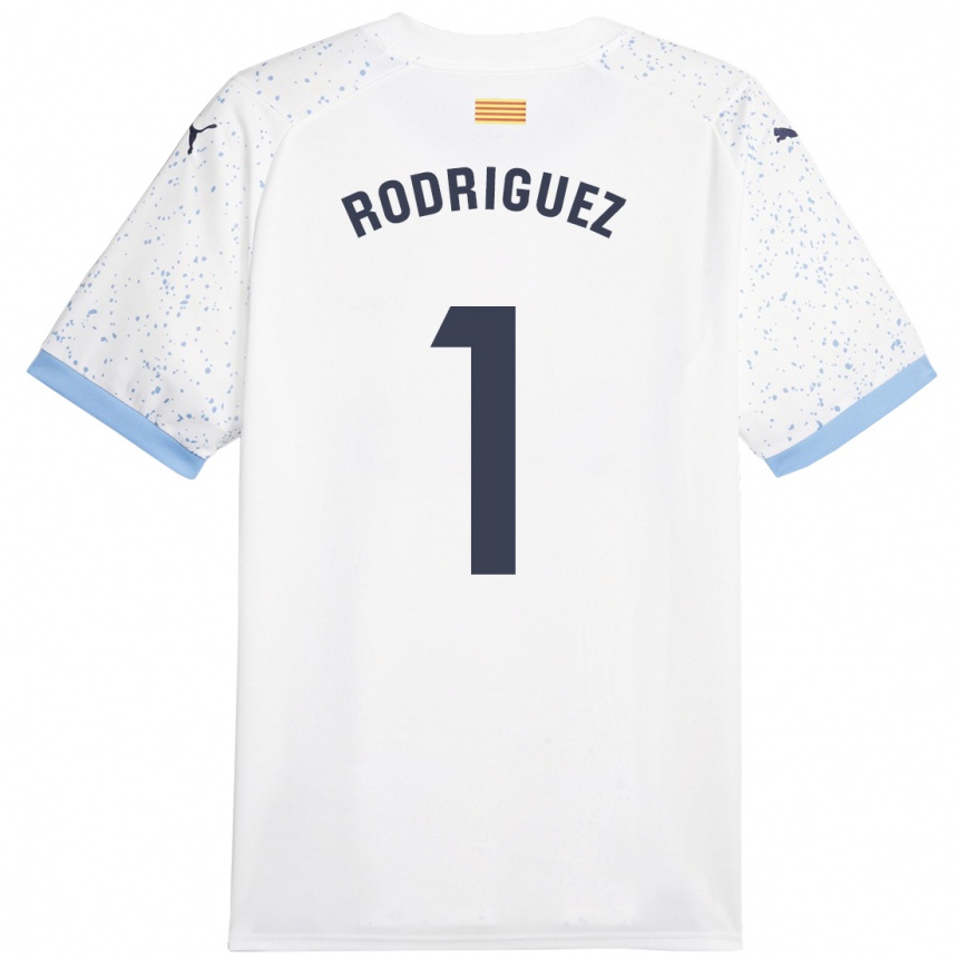 Niño Fútbol Camiseta Maria Rodríguez #1 Blanco 2ª Equipación 2023/24 México