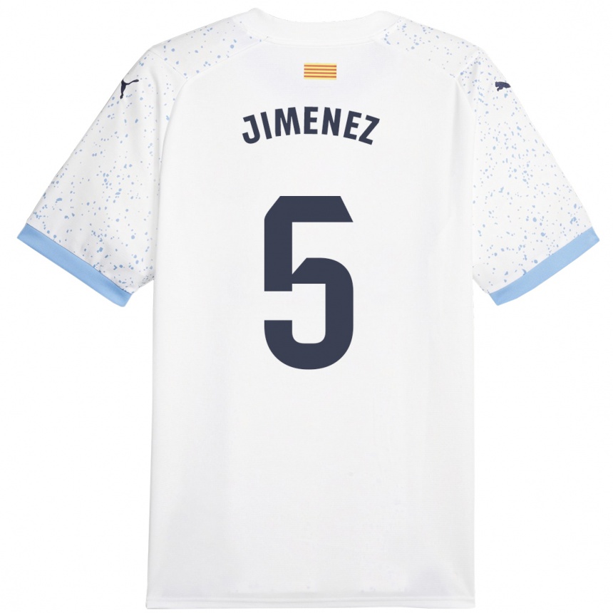 Niño Fútbol Camiseta Ángela Jiménez #5 Blanco 2ª Equipación 2023/24 México