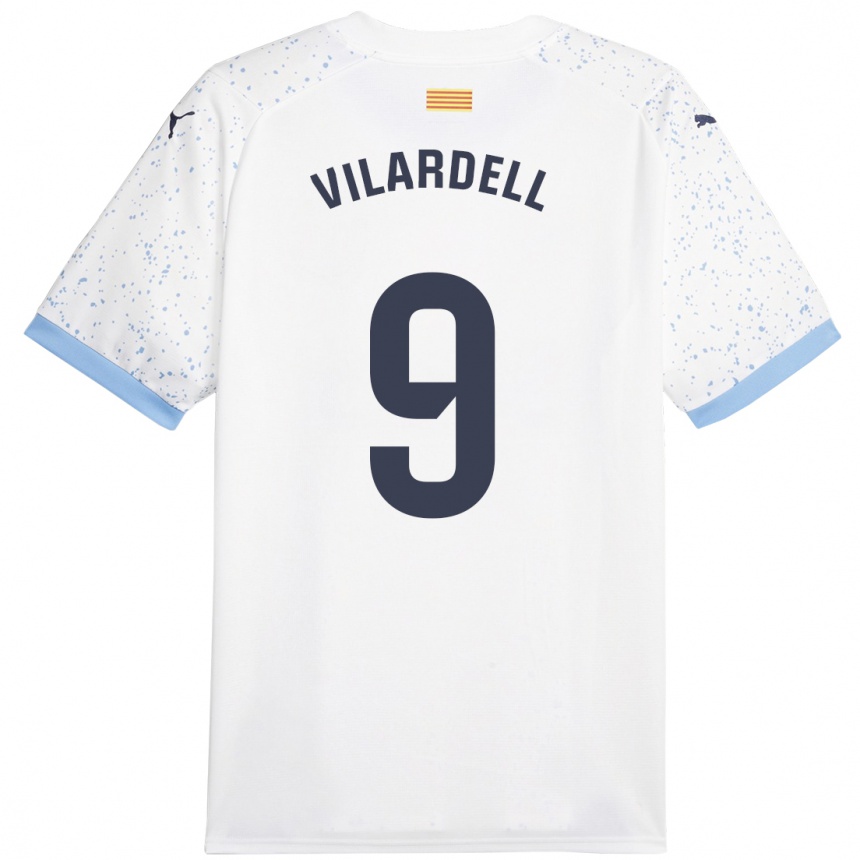 Niño Fútbol Camiseta Júlia Vilardell #9 Blanco 2ª Equipación 2023/24 México