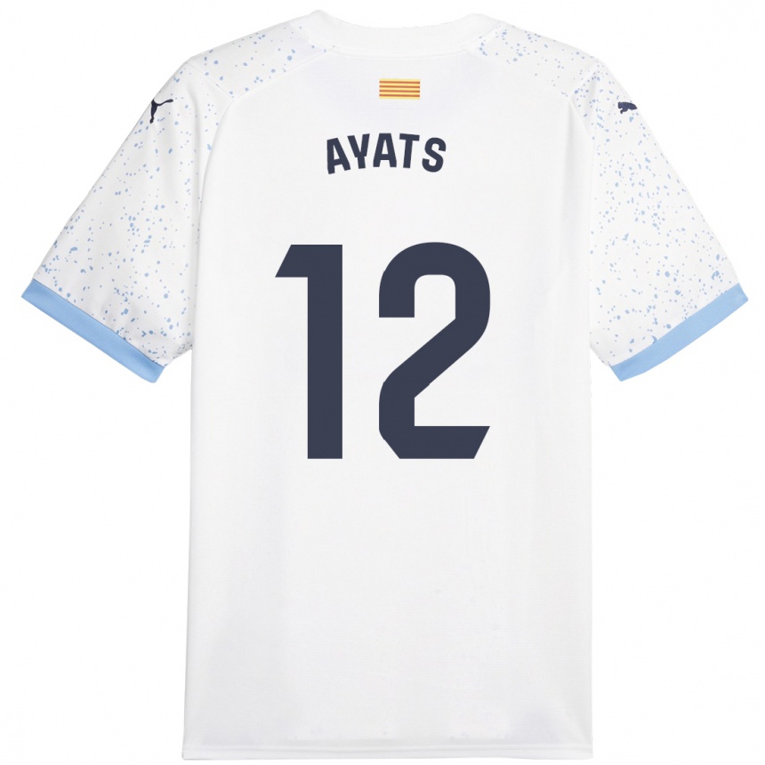 Niño Fútbol Camiseta Mònica Ayats #12 Blanco 2ª Equipación 2023/24 México