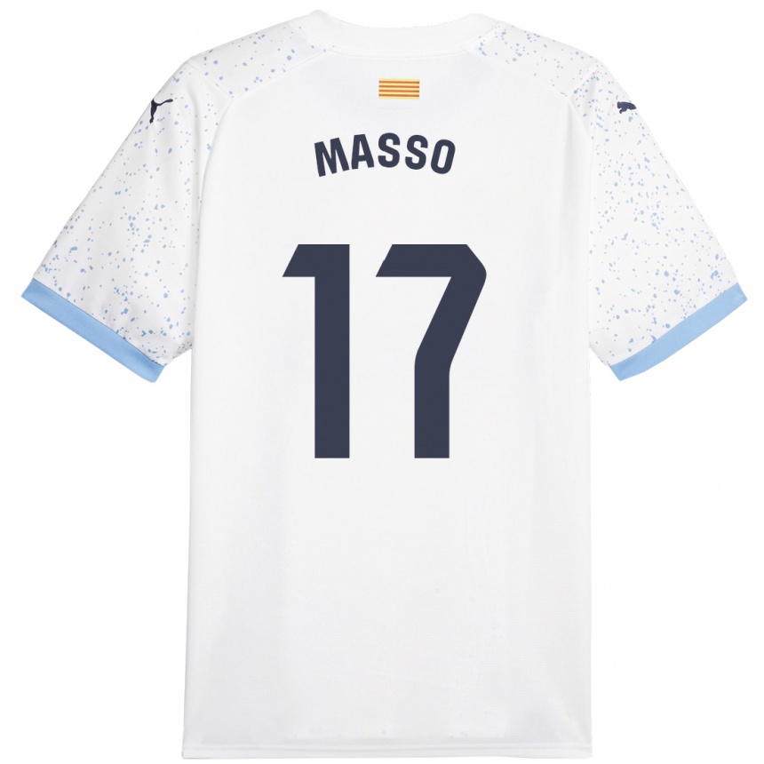 Niño Fútbol Camiseta Ainoa Massó #17 Blanco 2ª Equipación 2023/24 México