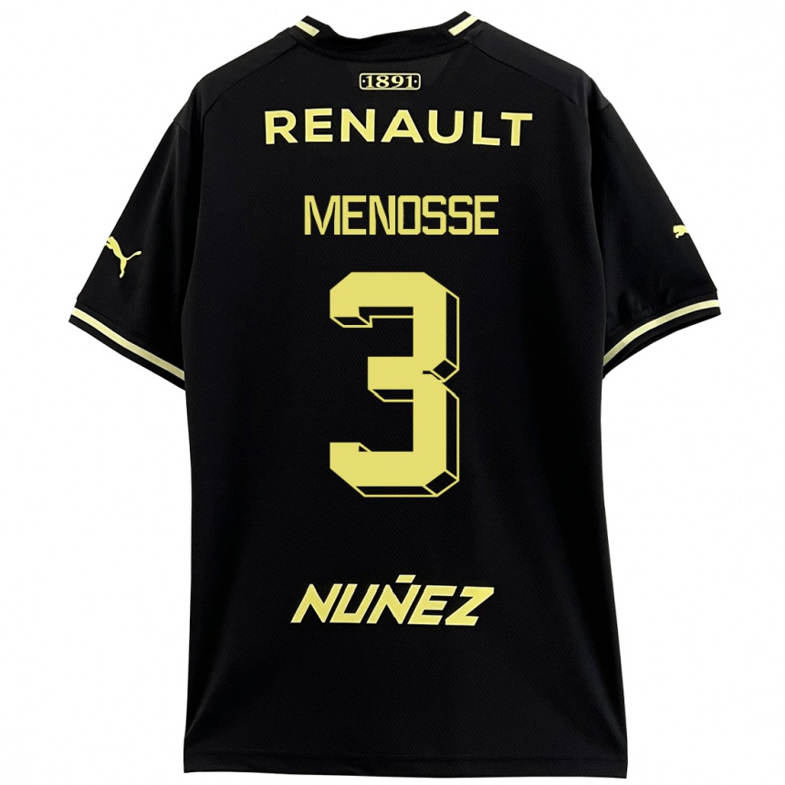 Niño Fútbol Camiseta Hernán Menosse #3 Negro 2ª Equipación 2023/24 México