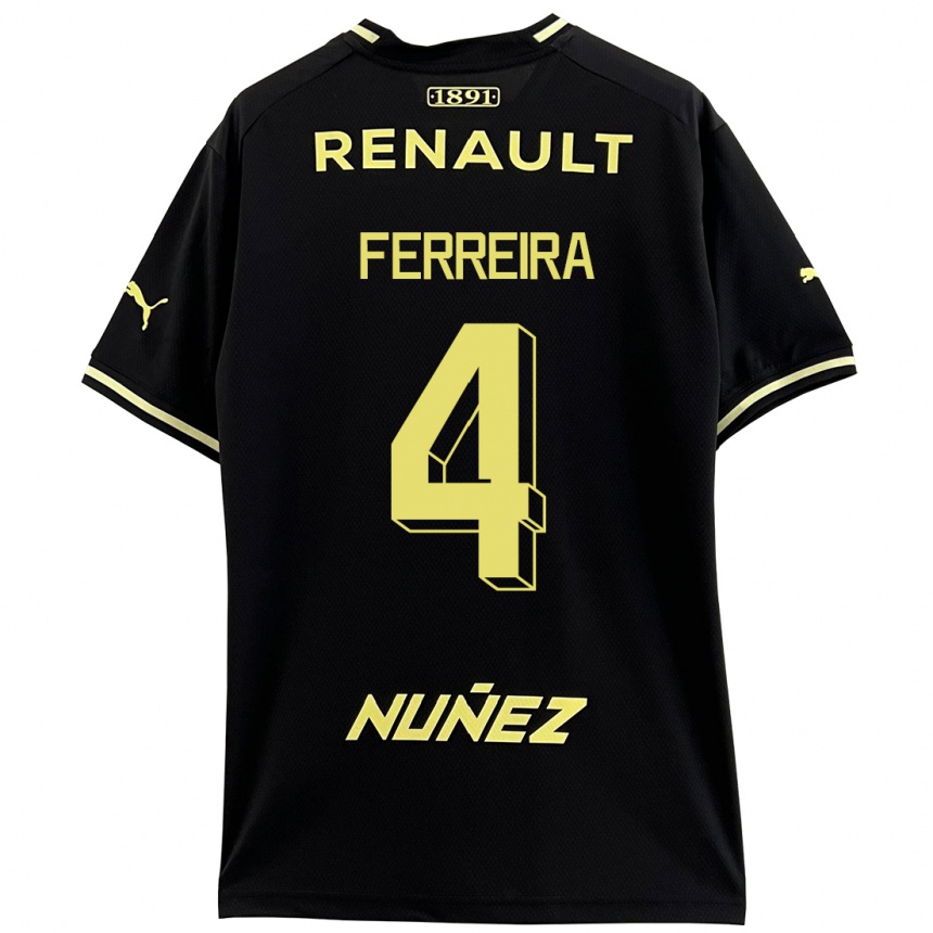 Niño Fútbol Camiseta Joaquín Ferreira #4 Negro 2ª Equipación 2023/24 México