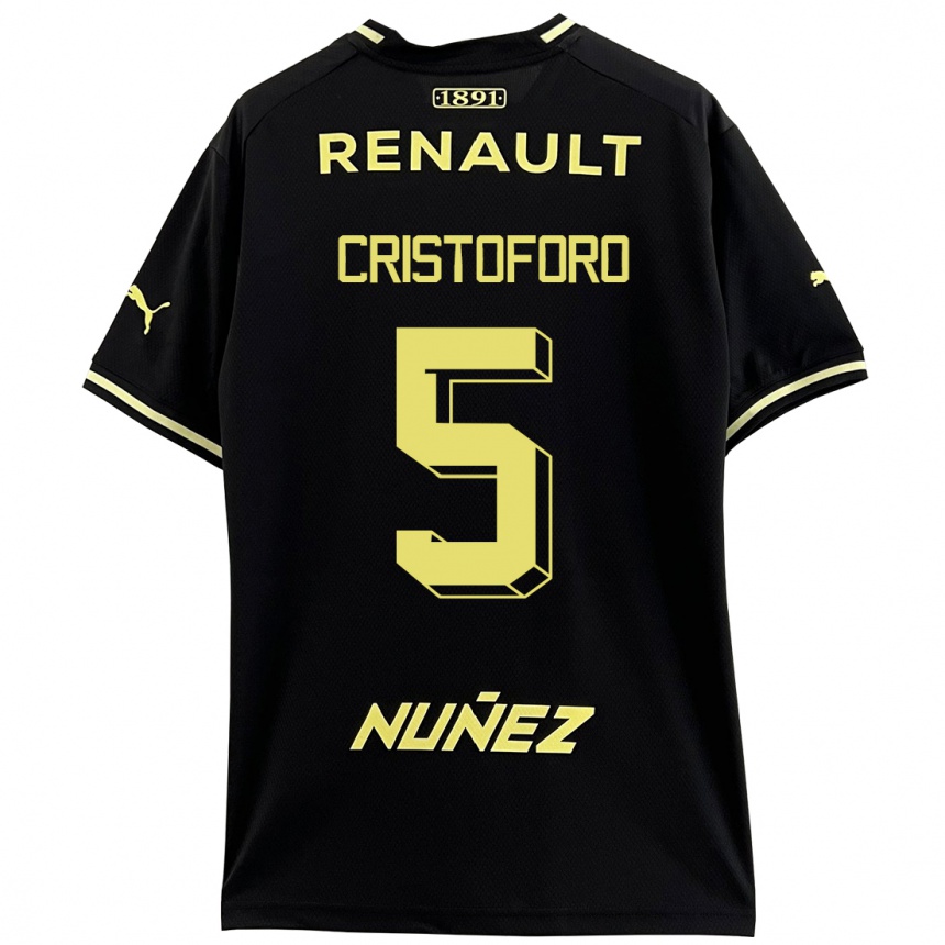 Niño Fútbol Camiseta Sebastián Cristóforo #5 Negro 2ª Equipación 2023/24 México