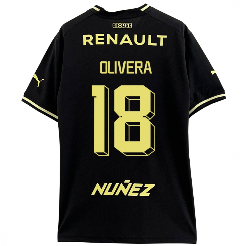 Niño Fútbol Camiseta Maximiliano Olivera #18 Negro 2ª Equipación 2023/24 México