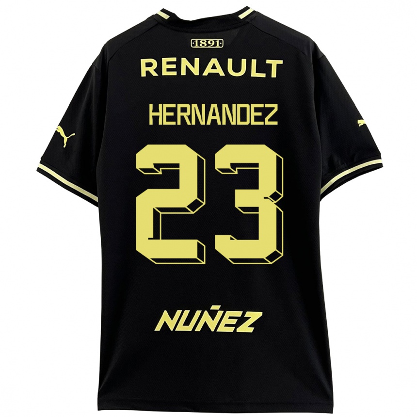 Niño Fútbol Camiseta Abel Hernández #23 Negro 2ª Equipación 2023/24 México