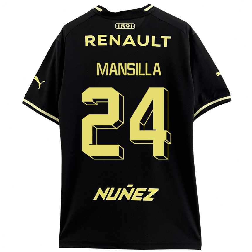 Niño Fútbol Camiseta Brian Mansilla #24 Negro 2ª Equipación 2023/24 México