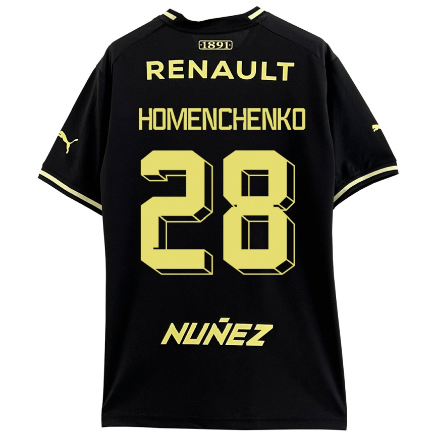 Niño Fútbol Camiseta Santiago Homenchenko #28 Negro 2ª Equipación 2023/24 México