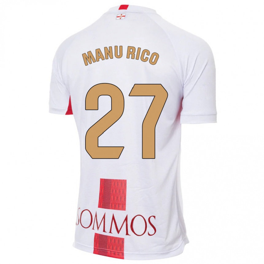 Niño Fútbol Camiseta Manu Rico #27 Blanco 2ª Equipación 2023/24 México