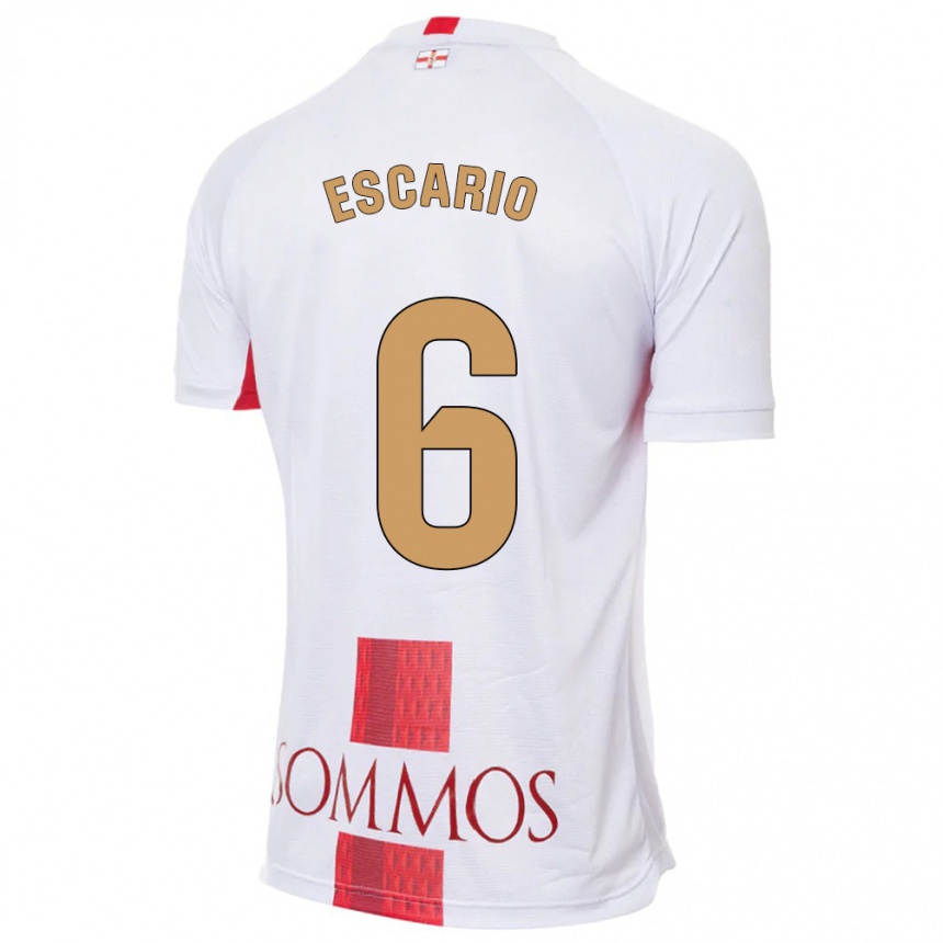 Niño Fútbol Camiseta Jaime Escario #6 Blanco 2ª Equipación 2023/24 México