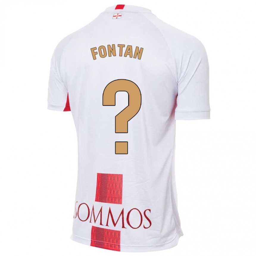 Niño Fútbol Camiseta Nico Fontán #0 Blanco 2ª Equipación 2023/24 México
