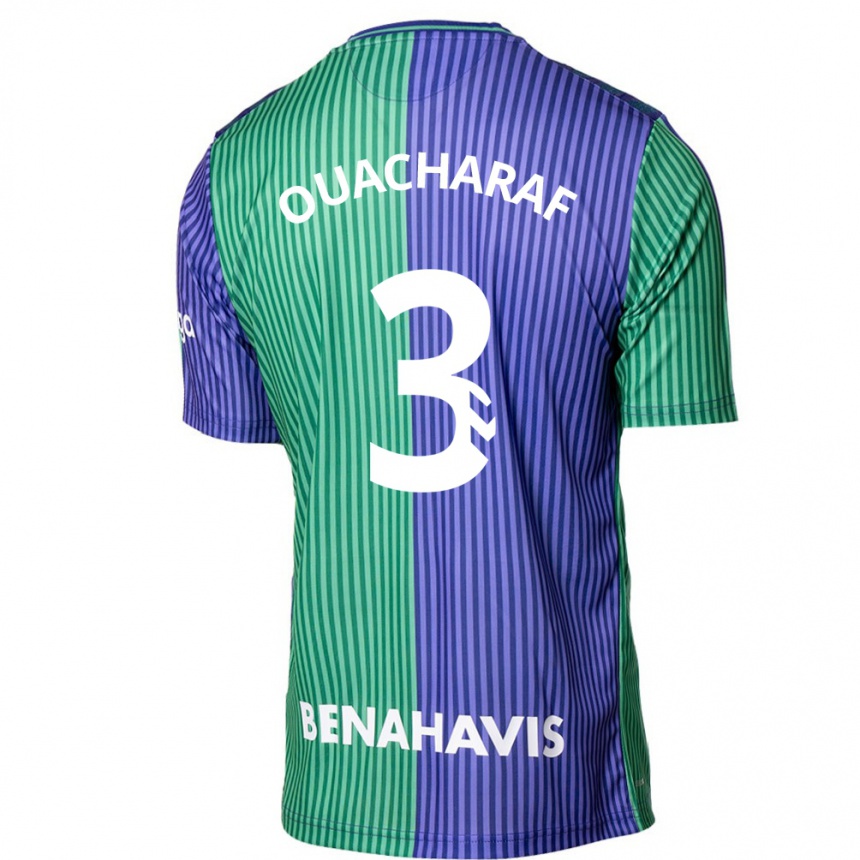 Niño Fútbol Camiseta Bilal Ouacharaf #3 Verde Azul 2ª Equipación 2023/24 México