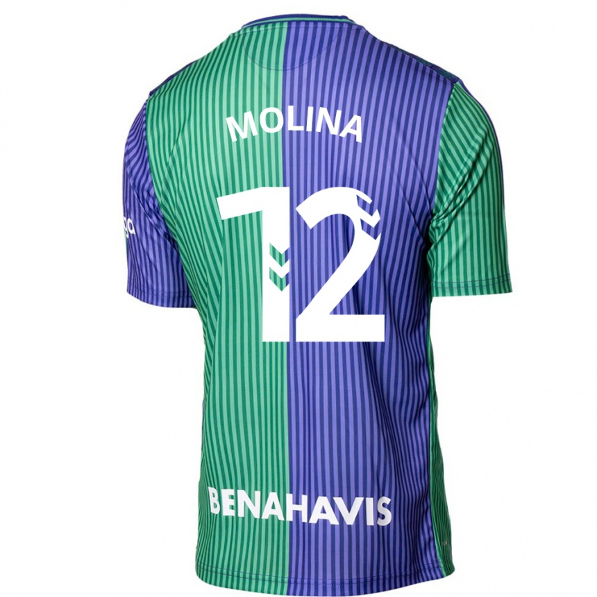 Niño Fútbol Camiseta Manu Molina #12 Verde Azul 2ª Equipación 2023/24 México