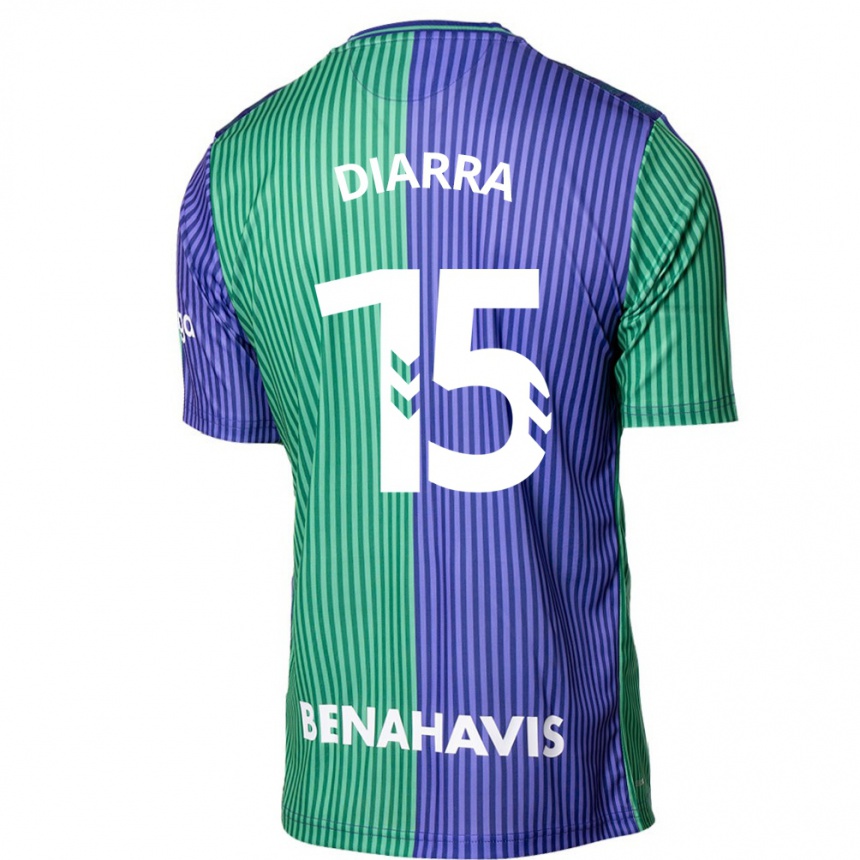 Niño Fútbol Camiseta Moussa Diarra #15 Verde Azul 2ª Equipación 2023/24 México