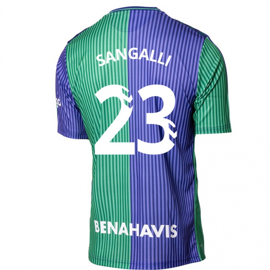 Niño Fútbol Camiseta Luca Sangalli #23 Verde Azul 2ª Equipación 2023/24 México