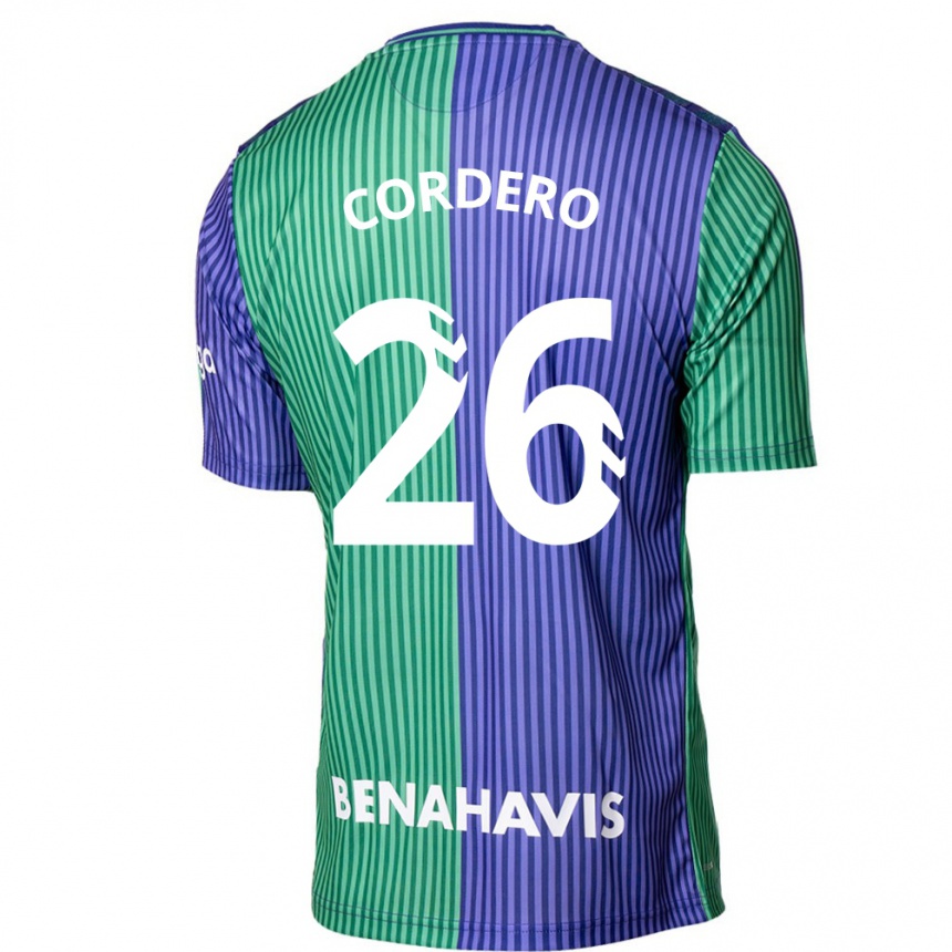 Niño Fútbol Camiseta Antonio Cordero #26 Verde Azul 2ª Equipación 2023/24 México