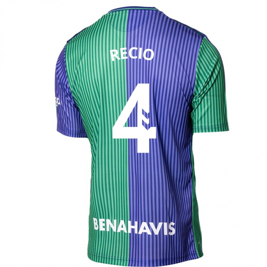 Niño Fútbol Camiseta Ángel Recio #4 Verde Azul 2ª Equipación 2023/24 México