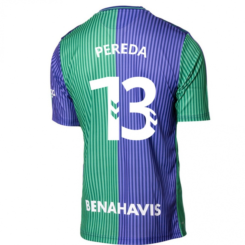 Niño Fútbol Camiseta Adrián Pereda #13 Verde Azul 2ª Equipación 2023/24 México