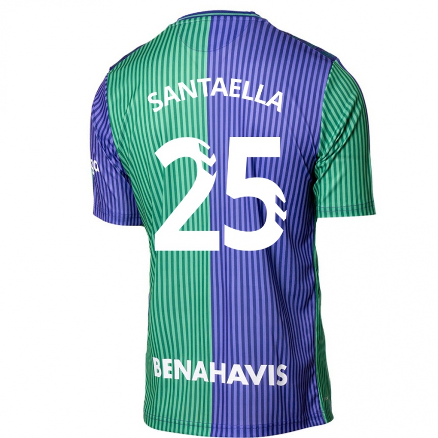 Niño Fútbol Camiseta Miguel Ángel Santaella #25 Verde Azul 2ª Equipación 2023/24 México