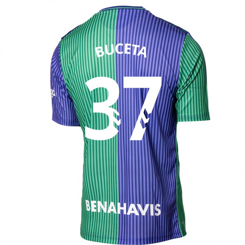 Niño Fútbol Camiseta Ana Buceta #37 Verde Azul 2ª Equipación 2023/24 México
