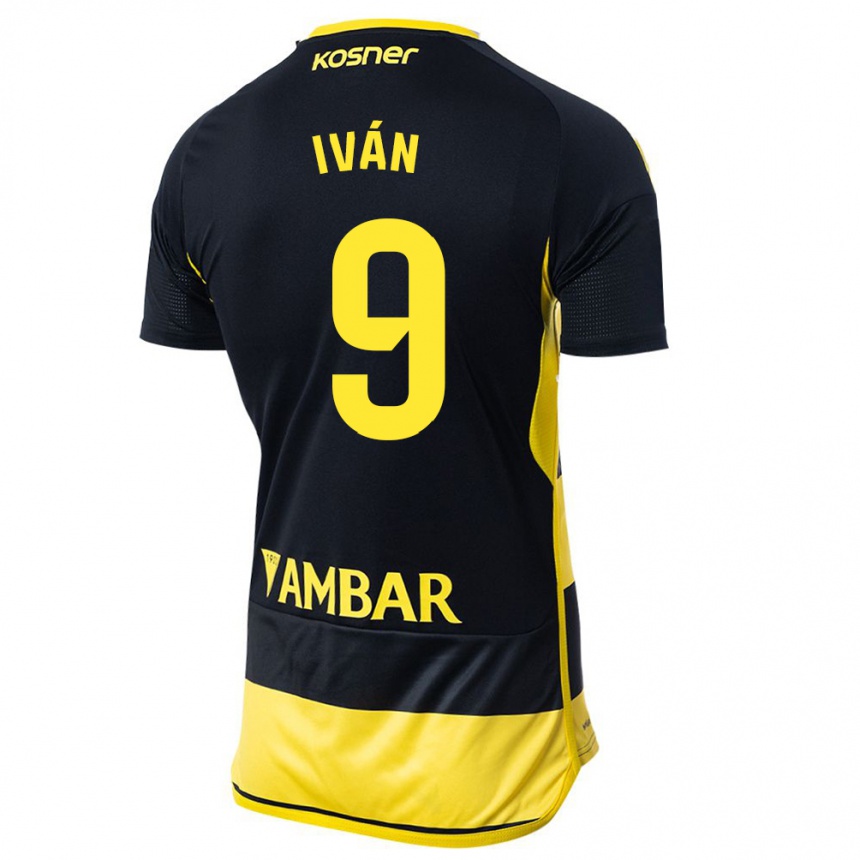 Niño Fútbol Camiseta Iván Azón #9 Negro Amarillo 2ª Equipación 2023/24 México