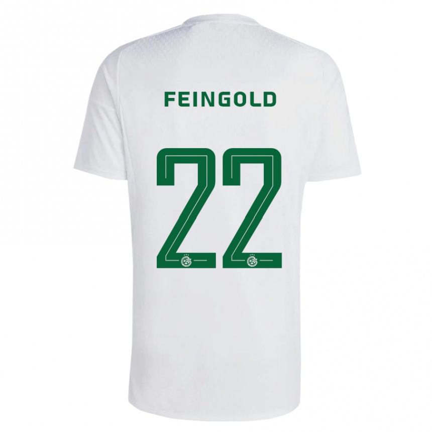 Niño Fútbol Camiseta Ilay Feingold #22 Verde Azul 2ª Equipación 2023/24 México