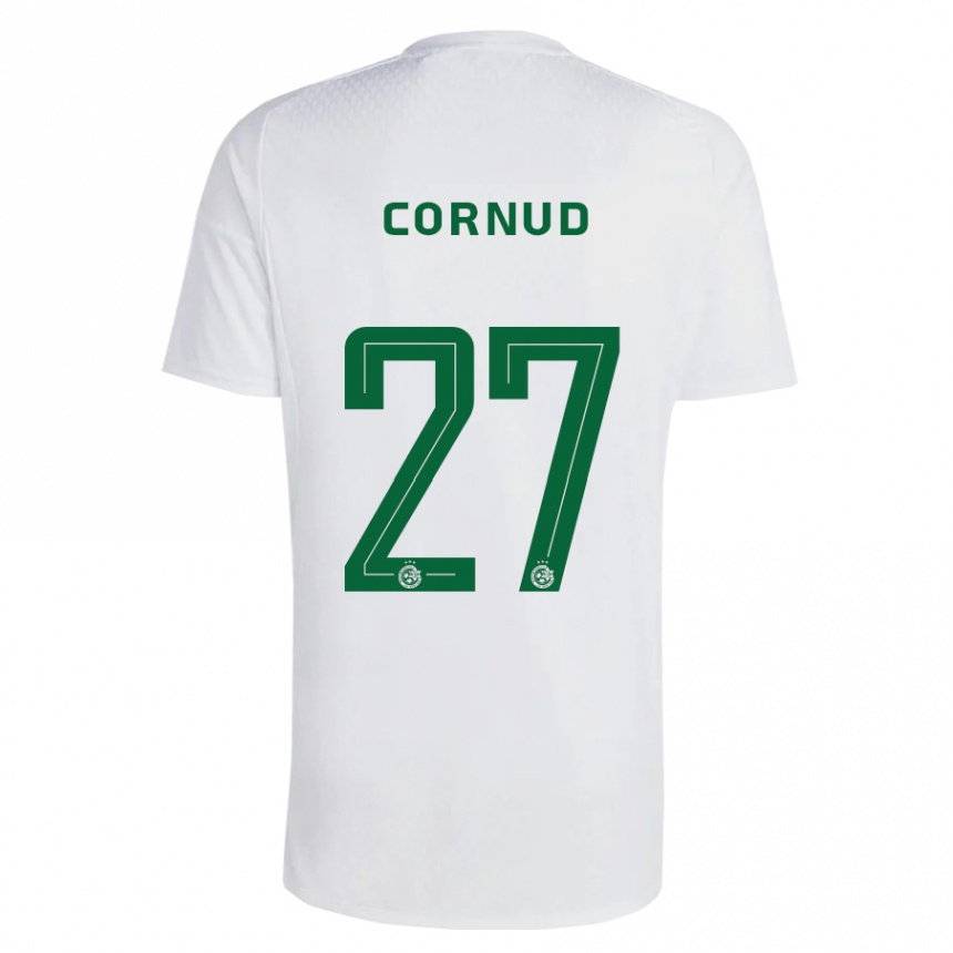 Niño Fútbol Camiseta Pierre Cornud #27 Verde Azul 2ª Equipación 2023/24 México