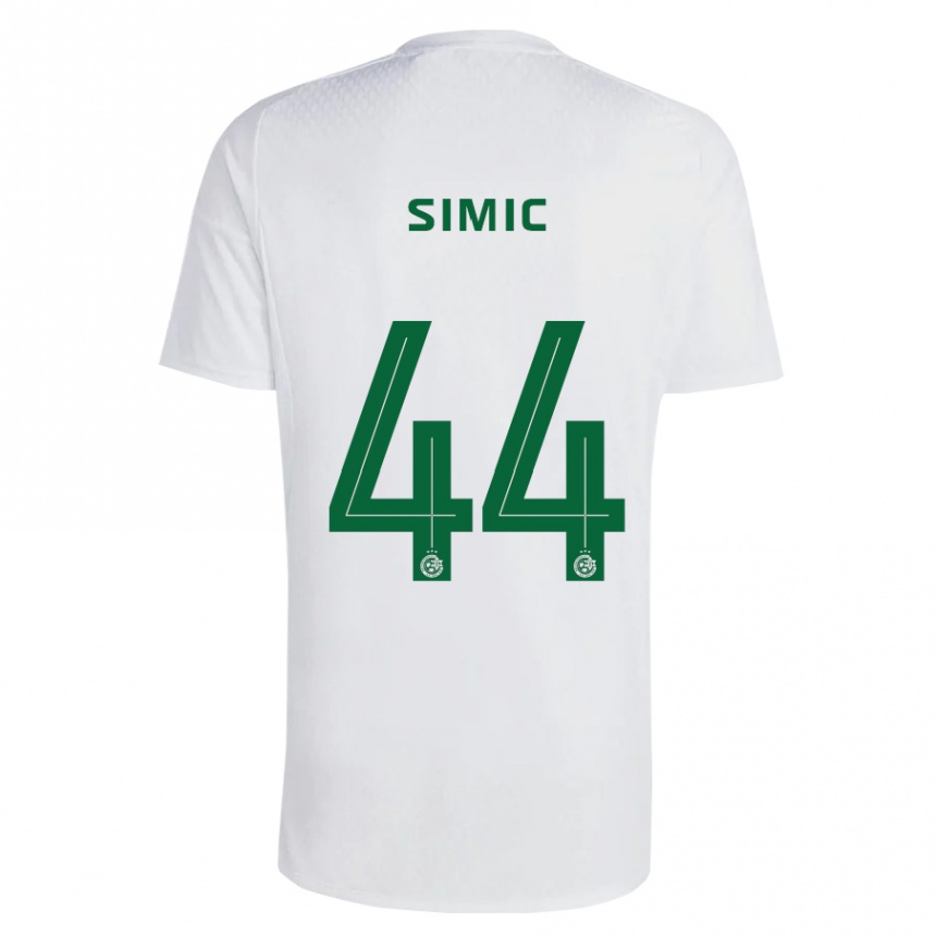 Niño Fútbol Camiseta Lorenco Simic #44 Verde Azul 2ª Equipación 2023/24 México