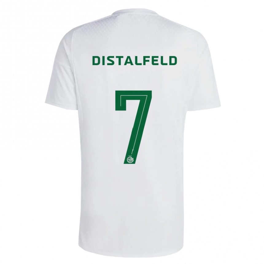 Niño Fútbol Camiseta Yanai Distalfeld #7 Verde Azul 2ª Equipación 2023/24 México