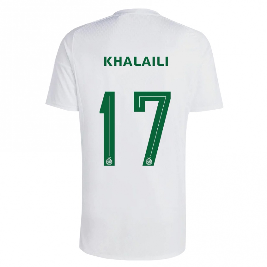 Niño Fútbol Camiseta Iyad Khalaili #17 Verde Azul 2ª Equipación 2023/24 México