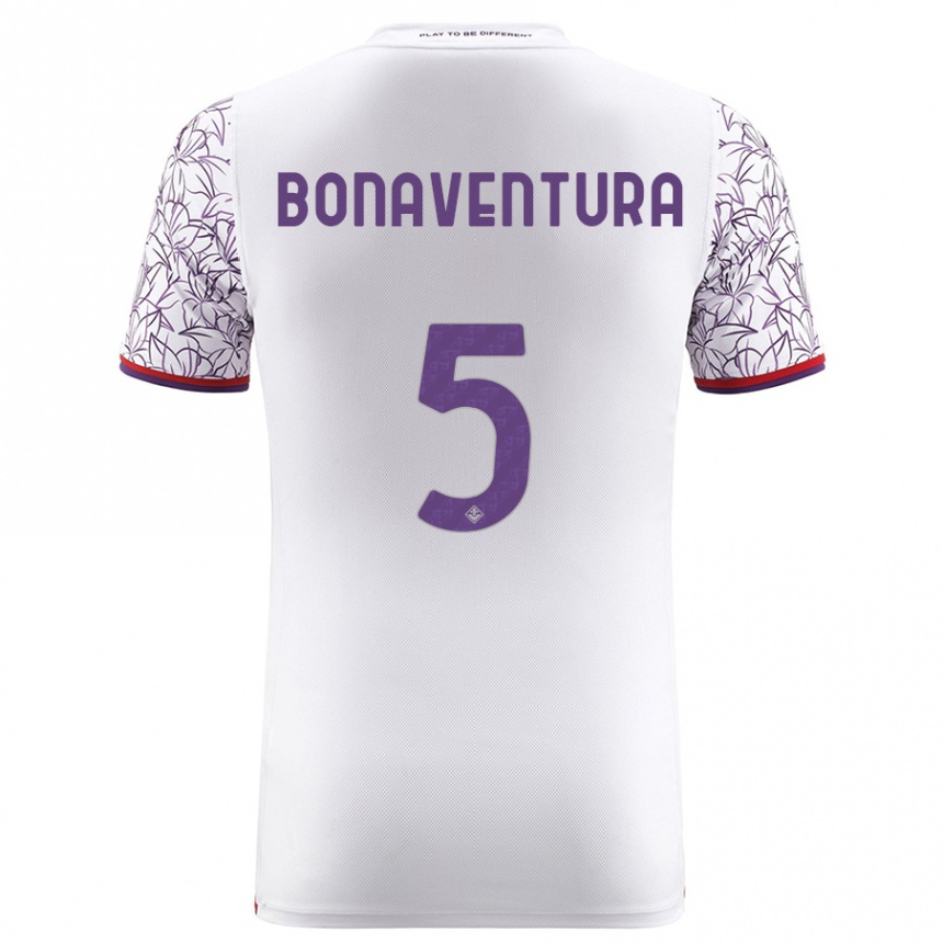 Niño Fútbol Camiseta Giacomo Bonaventura #5 Blanco 2ª Equipación 2023/24 México